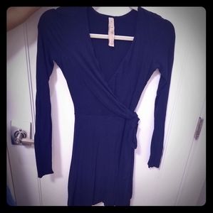 Black wrap dress
